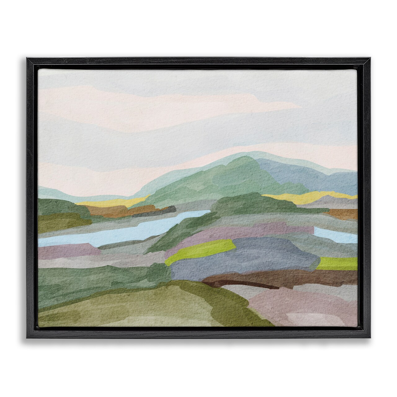 Stupell Industries Green Earth Tones Landscape Floating Frame By Nikita Jariwala